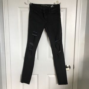 Black ripped skinny jeans